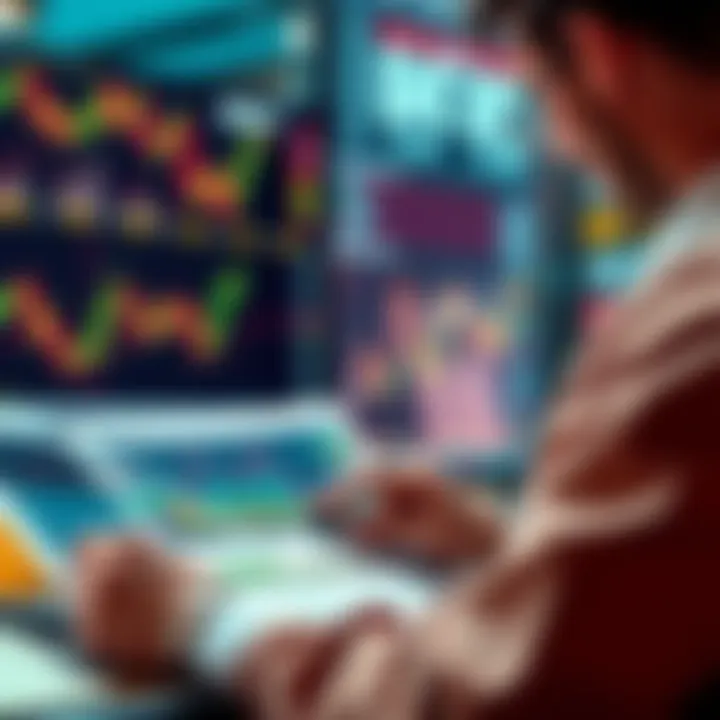 Bear Market Investment Strategies A person reviewing financial charts and graphs while considering investment strategies during a bear market.