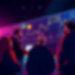 A group of people looking at cryptocurrency charts and discussing investment options.