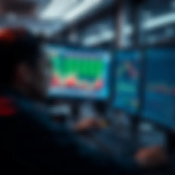 A new trader looking at a computer screen displaying prediction market data on global events