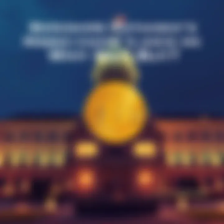 Berkshire Hathaway headquarters with a Bitcoin symbol overlay, illustrating the company's potential investment opportunity in cryptocurrency