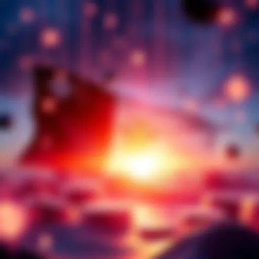 A visual representation of Bermuda's partnership with Coinbase and Circle to create a blockchain-based economy, featuring digital symbols and Bermuda's flag.