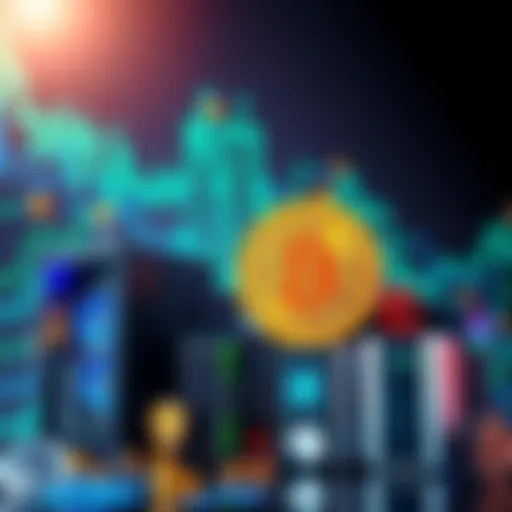 A selection of popular Bitcoin mining rigs for beginners, including various models and designs, set against a digital background representing cryptocurrency.