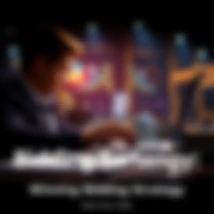 Bidding Strategy Tips A person strategizing over a laptop during an auction, with notes and a pen nearby