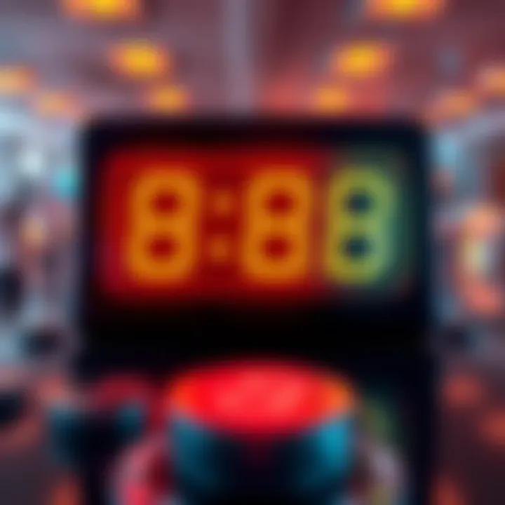 Bidding Tokens on a Timer A visual showing a digital timer counting down with tokens being placed in a bidding scenario, symbolizing the tension of limited time and unlimited bidding.