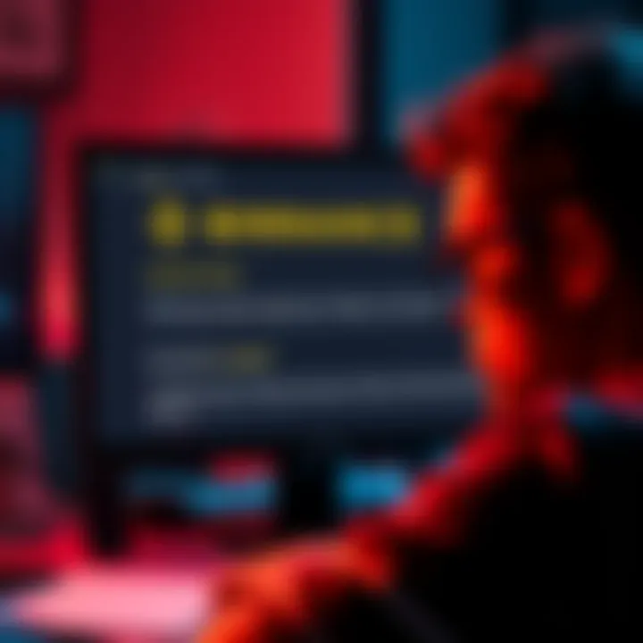 A frustrated person looking at a computer screen displaying a Binance account review message, showing delays and lack of support