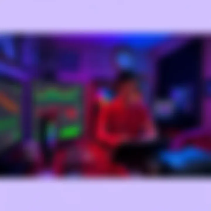 A first-time miner setting up Bitaxe Gamma mining equipment at home, surrounded by computer screens showing crypto mining statistics and charts.