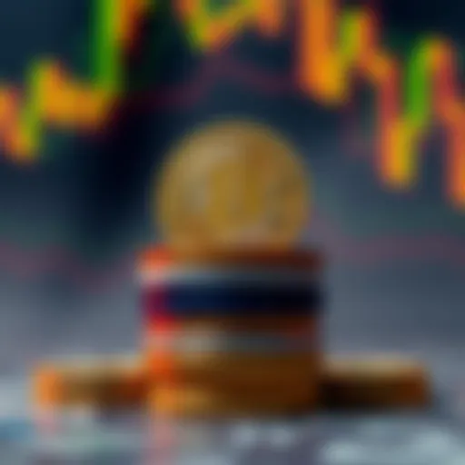 A Bitcoin coin stands prominently on top of a stack of various altcoins, symbolizing preference for Bitcoin in investment choices.