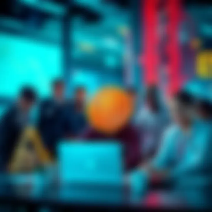A diverse group of people working in different roles related to Bitcoin, including marketing, operations, and compliance, showcasing the variety of job options in the industry.