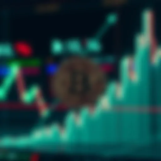Graph showing Bitcoin price dropping while AI stocks like Nvidia and Microsoft rise sharply