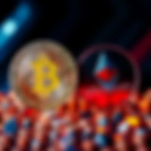 A visual representation of Bitcoin and Ethereum logos side by side, highlighting the debate between holding BTC and ETH.