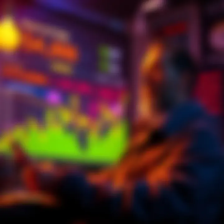 A beginner considering Bitcoin investment options like lump sum and dollar-cost averaging, with a chart showing market trends around $50,000.