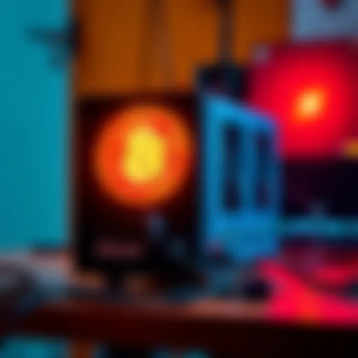A plug and play Bitcoin miner setup on a table with cables and a power source in Ontario.