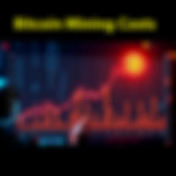 A chart showing the rising costs of Bitcoin mining compared to its market value, with key figures highlighted.