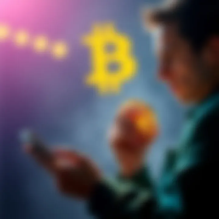 A person looking worried while checking their Bitcoin wallet on a phone, representing common investment mistakes.