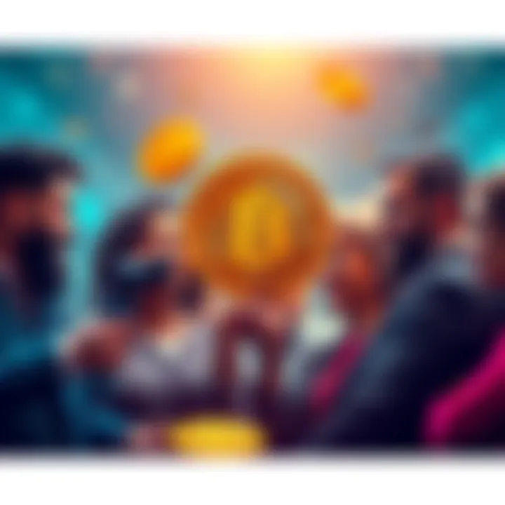 A diverse group of people discussing their motivations for owning Bitcoin, including wealth accumulation and escaping traditional currency systems.