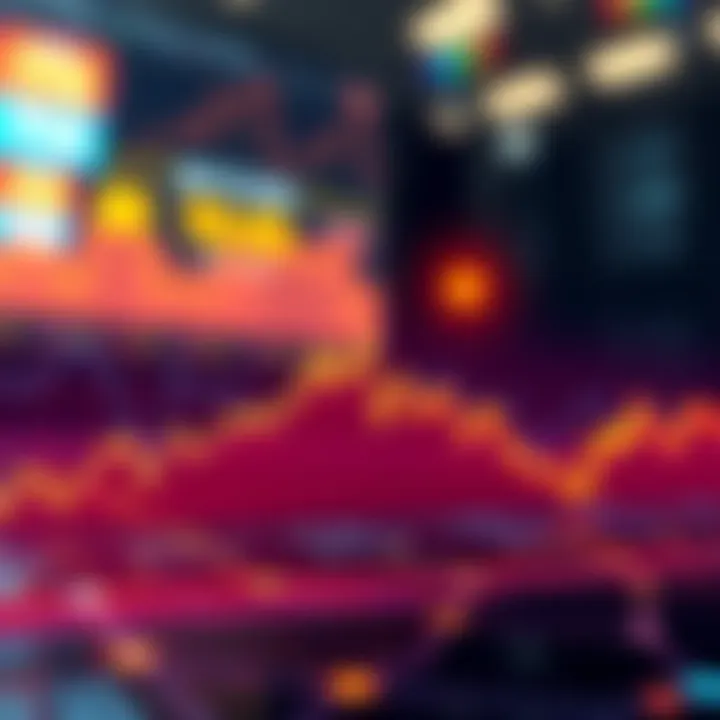 A line graph illustrating Bitcoin's price changes over time, highlighting peaks and valleys.