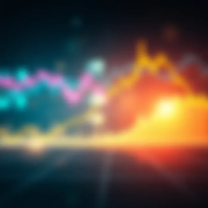 A chart showing Bitcoin's price fluctuating around $50,000 with upward and downward trends.