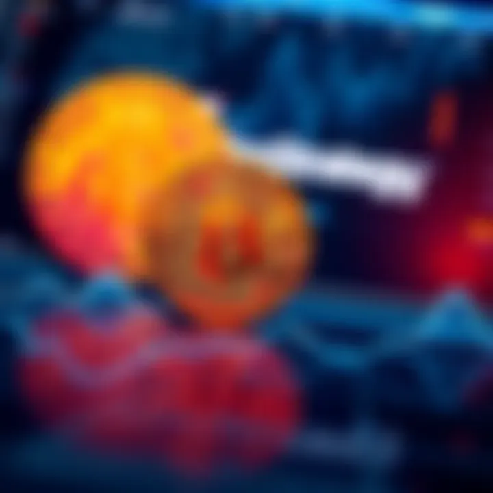 Graph showing a decline in Bitcoin value with MicroStrategy logo in the background