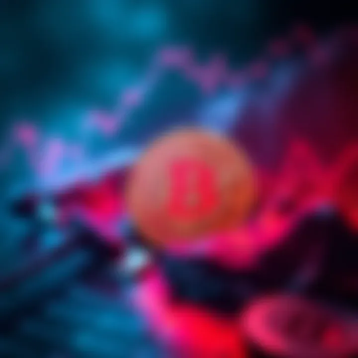 A graphic showing Bitcoin's significant value drop alongside a surge in stablecoin market value