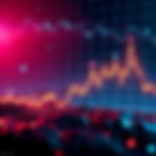 Graph showing Bitcoin price dropping from high to low, reflecting investors' changing opinions