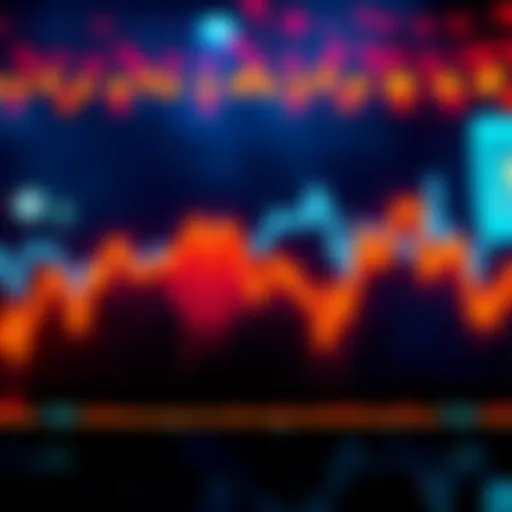 A downward trend graph showing Bitcoin's price decline