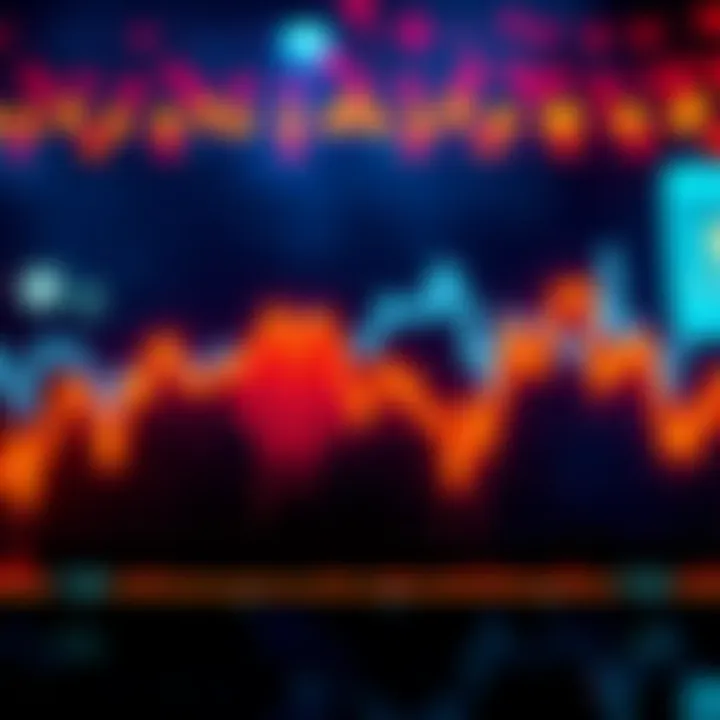 A downward trend graph showing Bitcoin's price decline