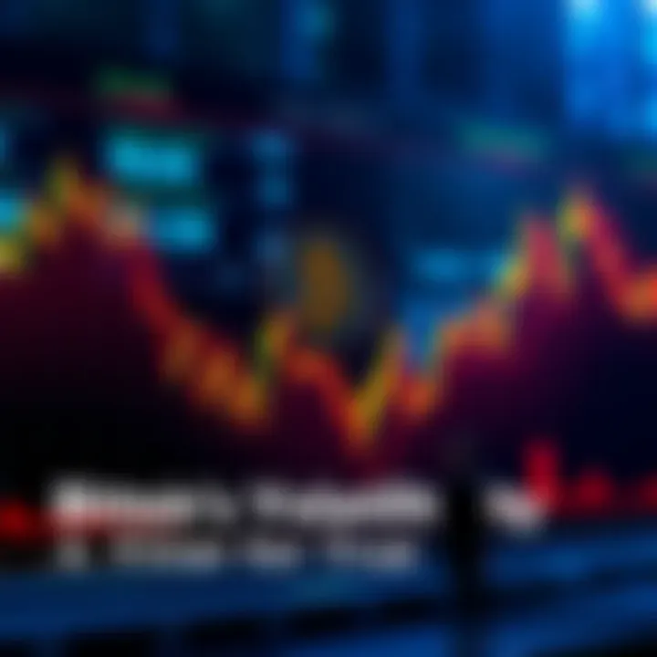Bitcoin Price Fluctuations Graph showing Bitcoin's price rising and falling, with a person looking at the chart, representing true believers in cryptocurrency