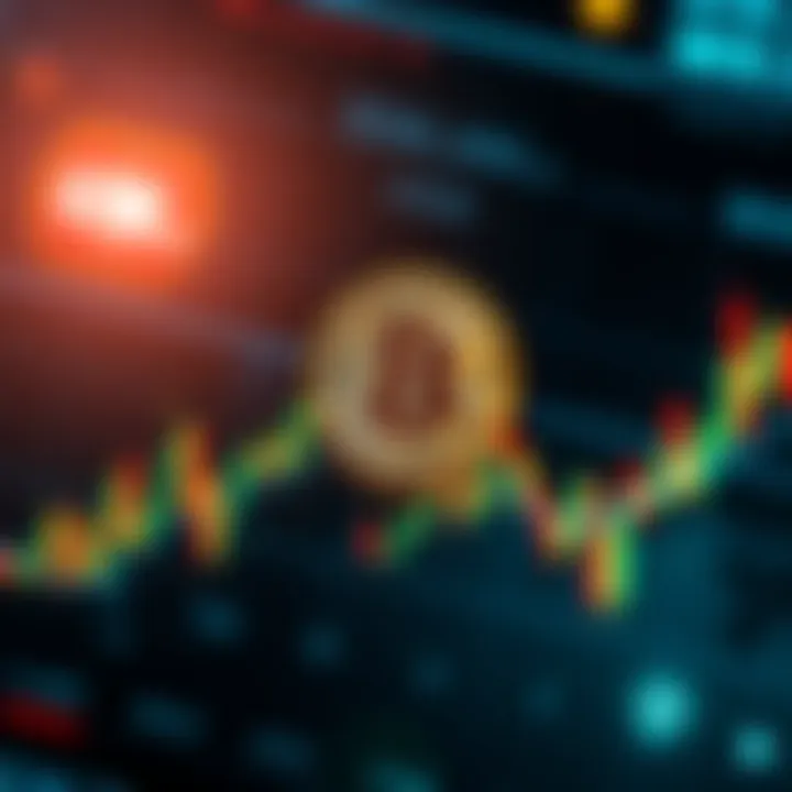 Chart showing Bitcoin price fluctuating between 60K and 65K with market indicators