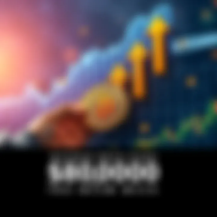 Graph showing Bitcoin price reaching $89,000 with upward trend arrows