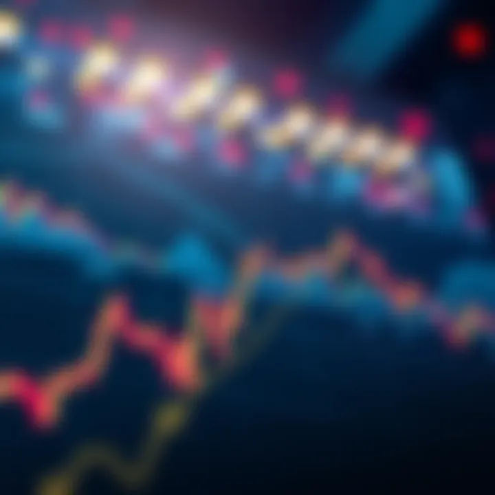 A graph showing Bitcoin price trend with a line nearing a stable value, indicating decreasing volatility.