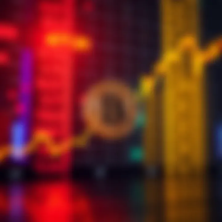 Bitcoin price chart with upward trend A Bitcoin price chart showing a recent upward spike, indicating a possible surge in value