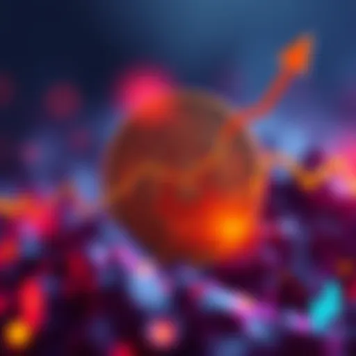 A graphic showing Bitcoin symbol with an upward trend line and the price reaching over $74,000.