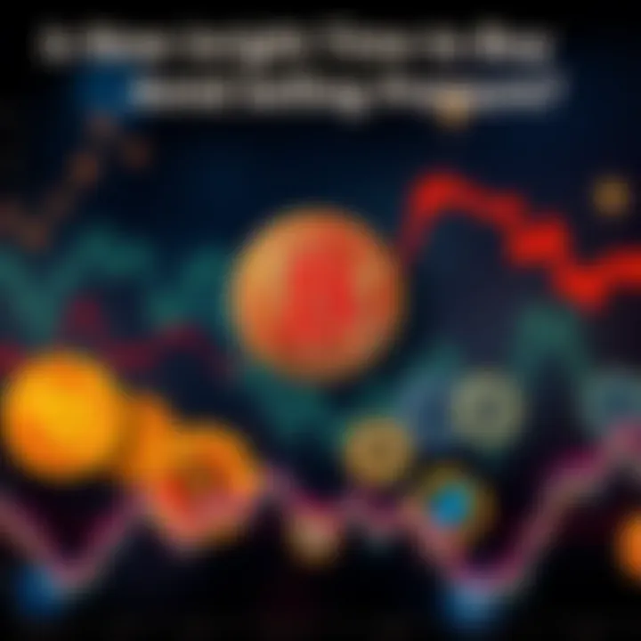 A graphic showing Bitcoin's downward trend with images of institutions pulling back their investments.