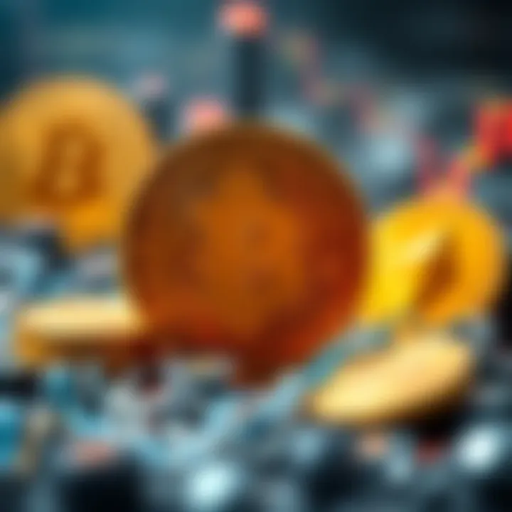 A digital representation of Bitcoin with the price tag over $80,000 and Ethereum symbols in the background, showing market excitement.