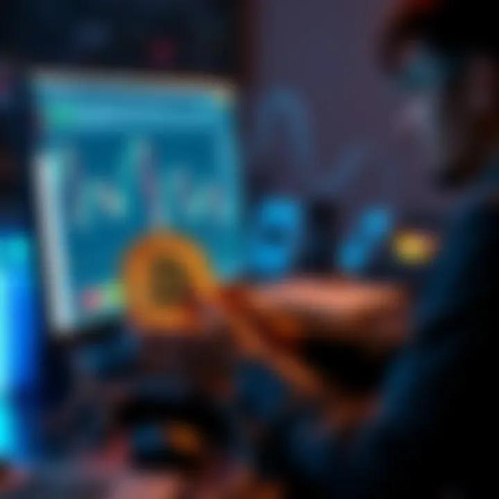Bitcoin to USD Transfer A person using a computer to convert Bitcoin into USD without a wallet
