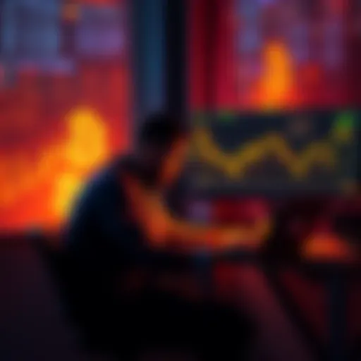 A person sitting at a desk looking puzzled at Bitcoin charts and graphs on a laptop, questioning the value of Bitcoin investments.