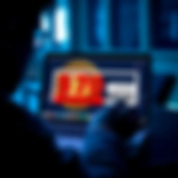 Person looking at a laptop screen displaying a Bitcoin voucher with an expired date