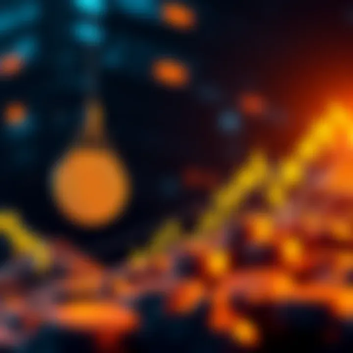 A graphic showing a downward trend in Bitcoin value, with a warning sign, indicating the possibility of BTC dropping below 85k.