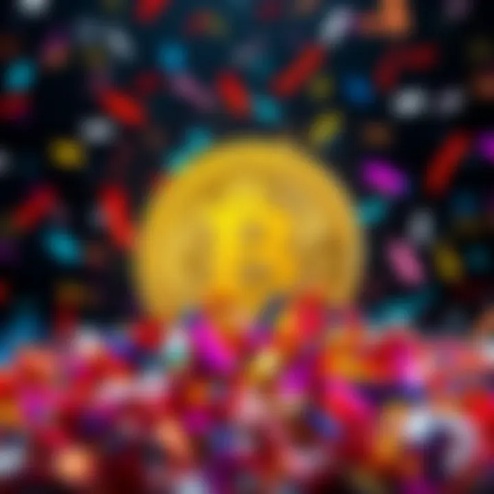 Celebrating Bitcoin's 17th Anniversary A golden Bitcoin symbol surrounded by colorful confetti, representing the 17th anniversary of Bitcoin.