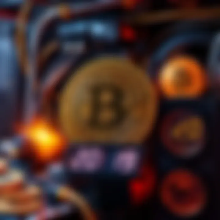 A visual celebration of Bitcoin mining reaching 20 million coins, showing a Bitcoin symbol, mining equipment, and a countdown clock for the last million coins, emphasizing the long-term mining timelin...