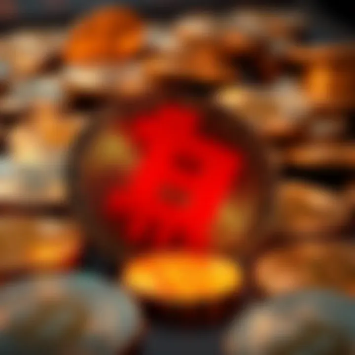 A graphic showing Bitcoin coins with the number 21 million highlighted, representing the cryptocurrency's maximum supply limit.