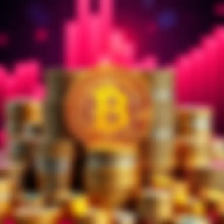 A visual representation of Bitcoin coins stacked high, symbolizing the growth of a $1.44 billion Bitcoin reserve through strategic purchases.