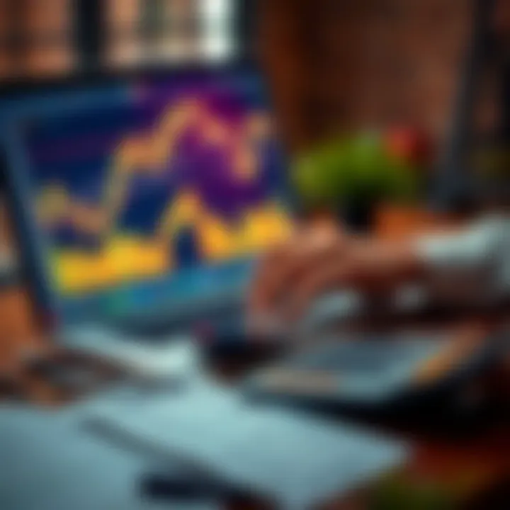 Bitcoin Auto Investment Strategies A person analyzing Bitcoin charts on a laptop with a calculator and financial documents in the foreground.