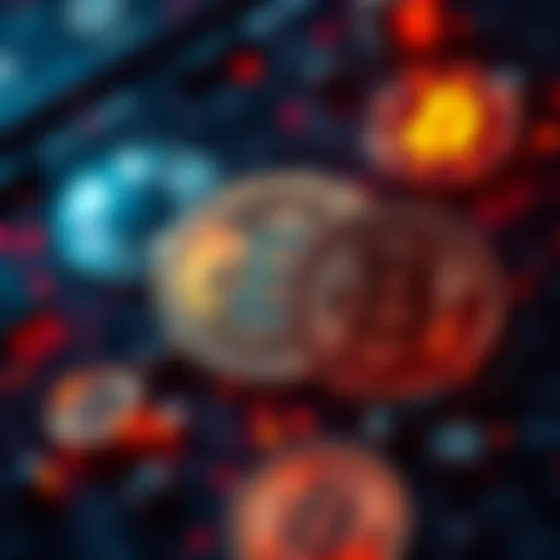 Visual representation of Bitcoin and blockchain technology linked to cybercrime activities.