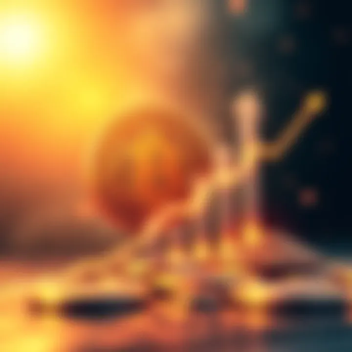 Illustration of Bitcoin logo with a rising graph, symbolizing growth and targeting retail investors for 2026.