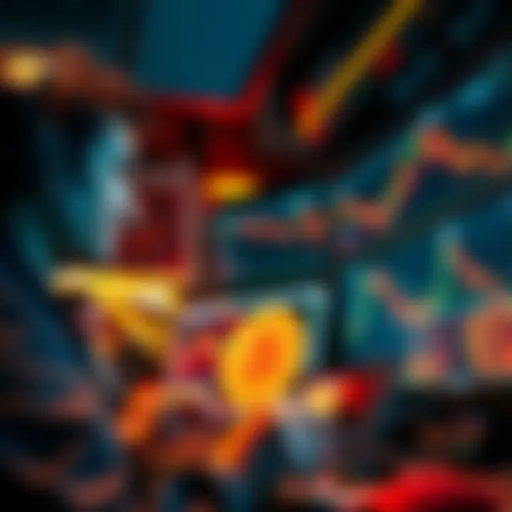 A group of Bitcoin traders looking at rising charts on screens, showing optimism in the face of risks.