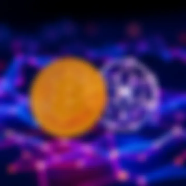 Graphic showing Bitcoin and Cardano logos representing potential collaboration in DeFi solutions