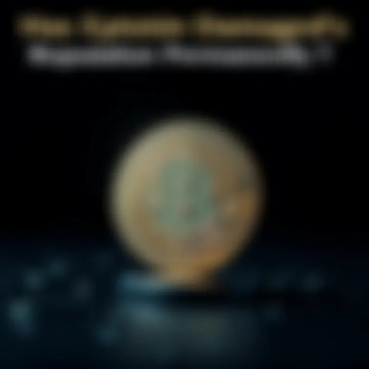Bitcoin Coin with Dark Background A Bitcoin coin placed against a dark backdrop symbolizing its controversial past and future challenges influenced by Jeffrey Epstein's legacy.