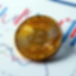 A shiny Bitcoin coin placed on top of financial charts, highlighting its significance compared to other investments.