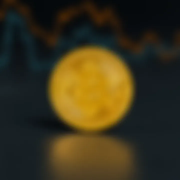 A Bitcoin coin placed next to a question mark symbolizing uncertainty in its demand and value